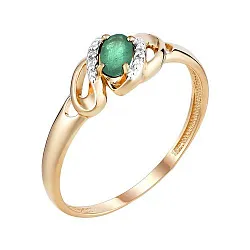 Кольцо Золото 585, Изумруд К112-4569ГТИ