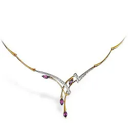 Колье,  Золото 585, Рубин 24050653