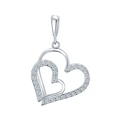 Подвеска фантазийная,  Серебро 925, Фианит LLP 568