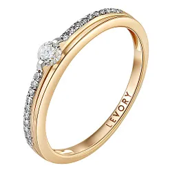 Кольцо Золото 585, Бриллиант 65-41R01249-F1DD