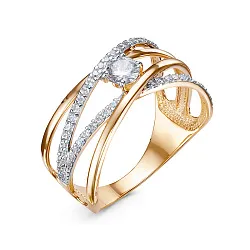 Кольцо Золото 585, Фианит 1102580 Кольцо Золото 585, Фианит 1102580