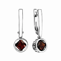Серьги, Серебро 925, Гранат С622-6041Гр Серьги, Серебро 925, Гранат С622-6041Гр
