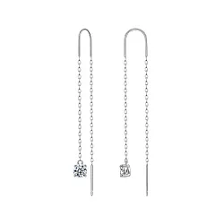 Серьги, Серебро 925, Фианит MCE 16