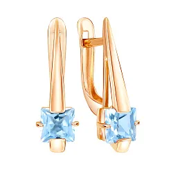 Серьги, Золото 585, Топаз 02-52-0300-04 Серьги, Золото 585, Топаз 02-52-0300-04