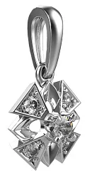 Подвеска фантазийная,  Золото 585, Бриллиант П0940-220