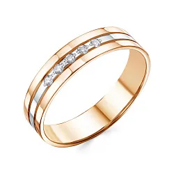 Обручальное кольцо,  Золото 585,  , Бриллиант Т0377Ж-120/220