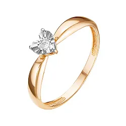 Кольцо Золото 585, Бриллиант К113-5246