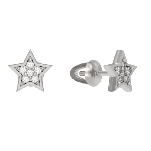 Серьги пусеты-гвоздики, Серебро 925, 1042442-01110