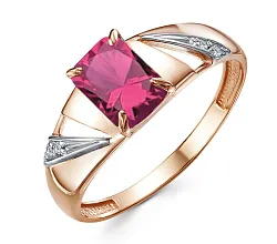 Кольцо Золото 585, Гранат 1487008 1 8 1