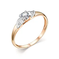 Кольцо Золото 585, Фианит 1458107 1 1 1