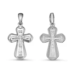 Подвеска крест, Золото 585, Фианит б080567