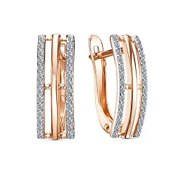 Серьги, Золото 585, Фианит 2641307 1 1 1