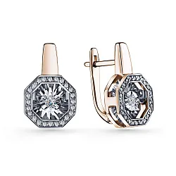 Серьги, Золото 585, Бриллиант 02-11-5628-31-00