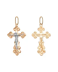 Подвеска крест, Золото 585 102-ИХ-18.13-12