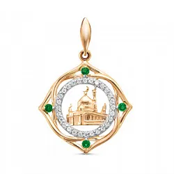 Мусульманская подвеска, Золото 585, Фианит 3366107 1 1 1
