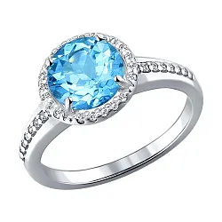 Кольцо Серебро 925, Топаз 92010968 Кольцо Серебро 925, Топаз 92010968