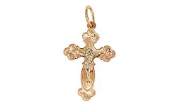 Подвеска крест, Золото 585 1053000 Подвеска крест, Золото 585 1053000