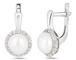 Серьги, Серебро 925, Жемчуг 30253