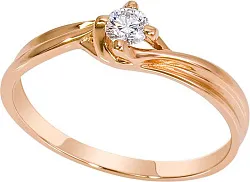 Помолвочное кольцо,  Золото 585, Бриллиант 708511ю