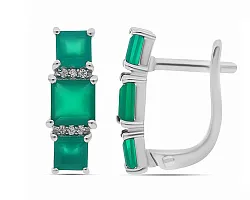 Серьги, Серебро 925, Агат 628010