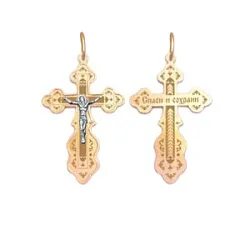 Подвеска крест, Золото 585 Т13096004t Подвеска крест, Золото 585 Т13096004t