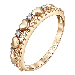 Кольцо Золото 585, Бриллиант 84-41R01386-F0DD