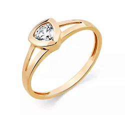 Кольцо Золото 585, Фианит 001-0903-0001-010