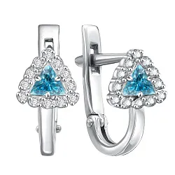 Детские серьги,  Серебро 925, Фианит 90-02-1754-02 Детские серьги,  Серебро 925, Фианит 90-02-1754-02