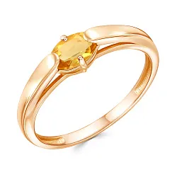 Кольцо Золото 585, Цитрин 02-51-0301-06