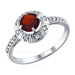 Кольцо Серебро 925, Гранат 92010794 Кольцо Серебро 925, Гранат 92010794