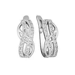 Серьги, Серебро 925, Фианит с680