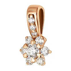 Подвеска фантазийная,  Золото 585, Бриллиант 308111ю