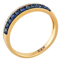 Кольцо Золото 585, Сапфир 36-41R00830-S0DDSA