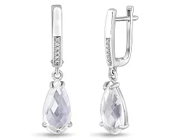 Серьги, Серебро 925, Хрусталь горный 656206