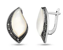 Серьги, Серебро 925, Марказит 655018