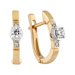 Серьги, Золото 585, Бриллиант 65-41E01230-X1DD