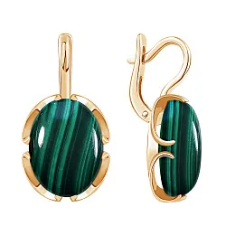Серьги, Серебро 925, Малахит 2320385133 Серьги, Серебро 925, Малахит 2320385133
