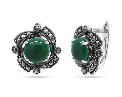 Серьги, Серебро 925, Марказит 638906