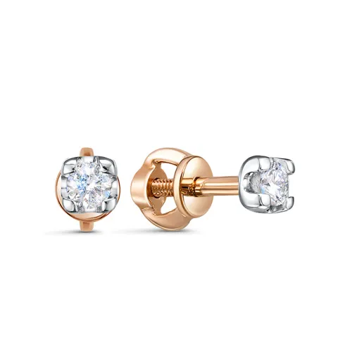 Серьги пусеты-гвоздики, Золото 585, С02770-120