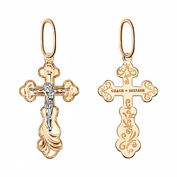 Подвеска крест, Золото 585 102-ИХ-32.04-12