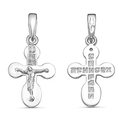 Подвеска крест, Золото 585, Бриллиант 10-12-0065