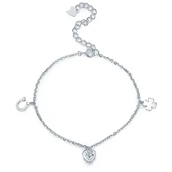 Браслет фантазийный Серебро 925 
 , Фианит LLB 540
