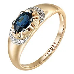 Кольцо Золото 585, Сапфир 65-41R01116-S0DDSA