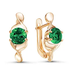 Серьги, Золото 585, Кварц 324198 Серьги, Золото 585, Кварц 324198