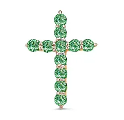 Подвеска крест, Золото 585, Фианит 3474707 1 3 10 Подвеска крест, Золото 585, Фианит 3474707 1 3 10