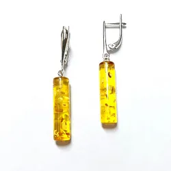 Серьги, Серебро 925, Янтарь 2120-1р-с