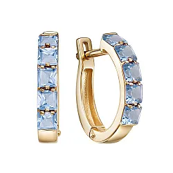 Серьги, Золото 585, Топаз С120-7053ТС Серьги, Золото 585, Топаз С120-7053ТС