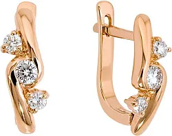 Серьги, Золото 585, Бриллиант 162511ю
