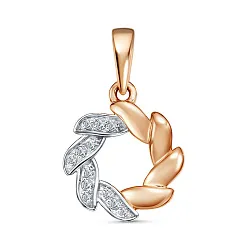 Подвеска фантазийная,  Золото 585, Фианит 3715407 1 1 1