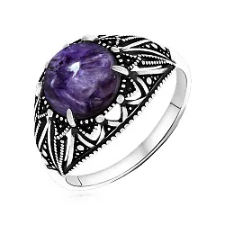 Кольцо Серебро 925, Чароит 1310461868 Кольцо Серебро 925, Чароит 1310461868